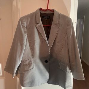 Blue and white pin stripe blazer